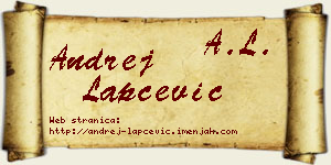 Andrej Lapčević vizit kartica